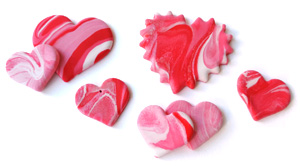 Valentine's Day Party Ideas for Kids: Marbled Hearts Craft