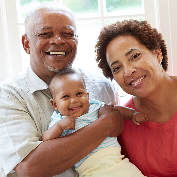 Grandparents and a young grandchild.