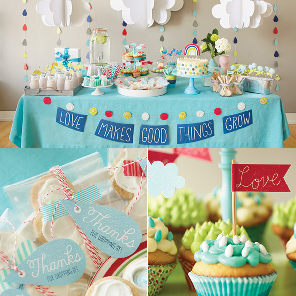 DIY baby shower decorations: love makes good things grow baby shower theme