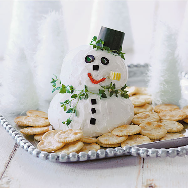 Snowman Cheese Ball Recipe