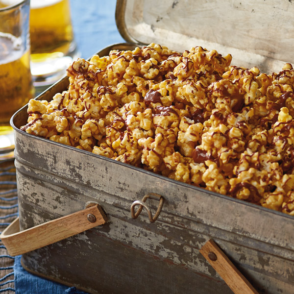 Spicy chocolate peanut butter popcorn.