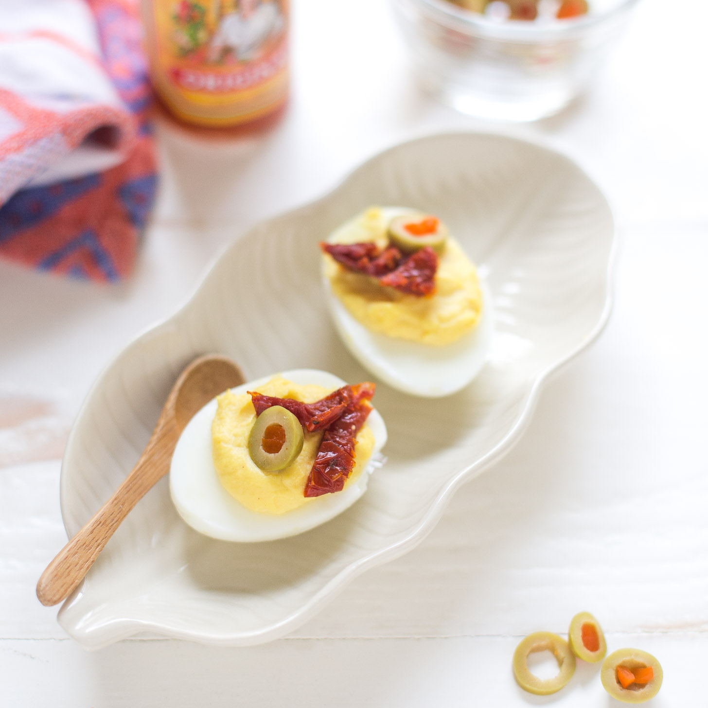 Bloody Mary Deviled Eggs