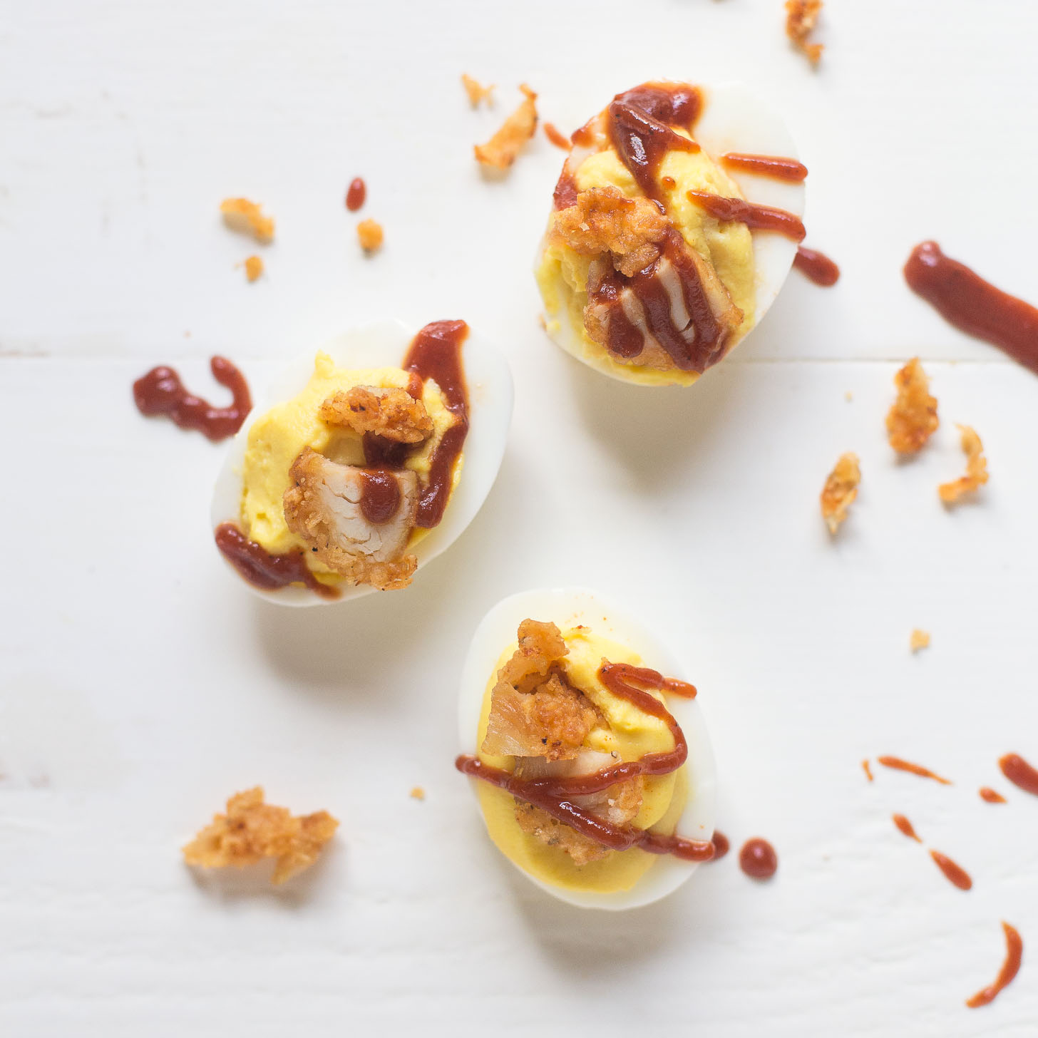BBQ Chicken Deviled Eggs