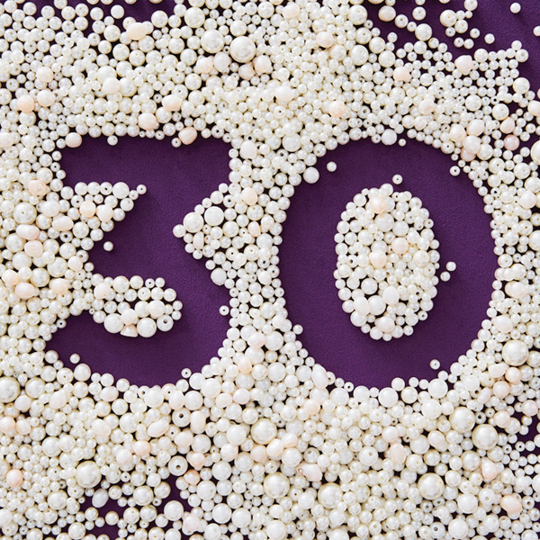 Number 30 with symbols for pearls[Anniversary Gifts by Year]
