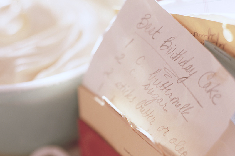 Family recipe in box - Preserving Family Recipes