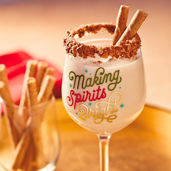A butterscotch coquito in a 