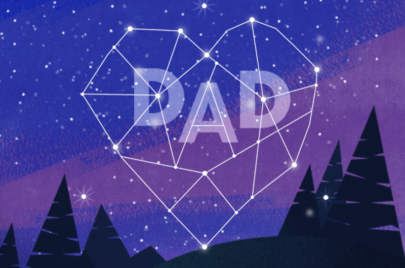 Dad written in stars for ways to celebrate dad from a distance