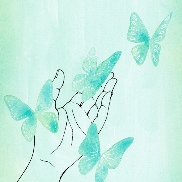 Hand holding butterflies symbolizing Grief Support: How to Help Someone Who is Grieving Immediately after a Loss