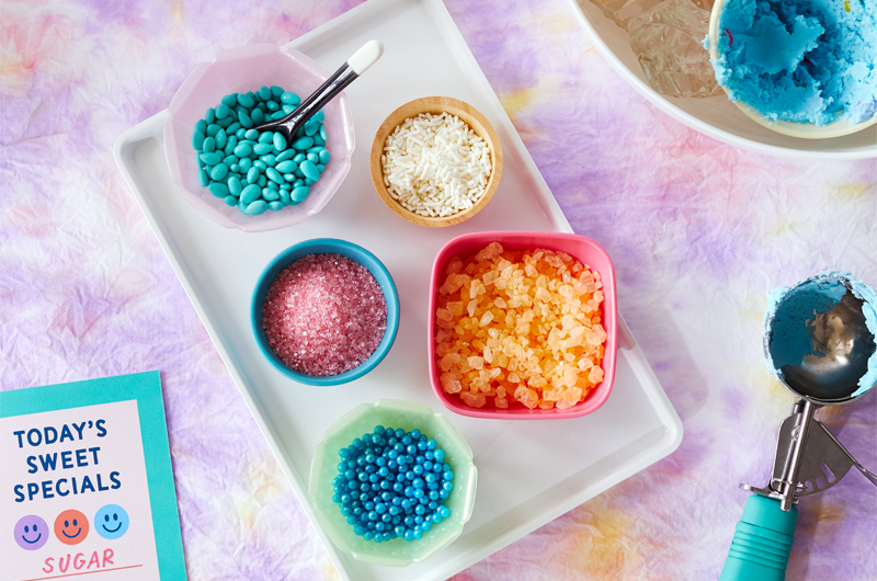 sprinkles on a table for party