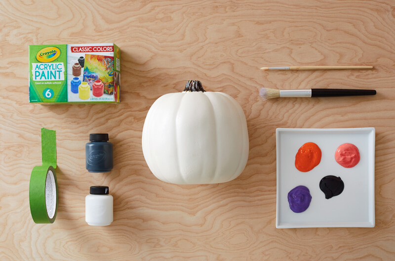 Supplies for painting pumpkins