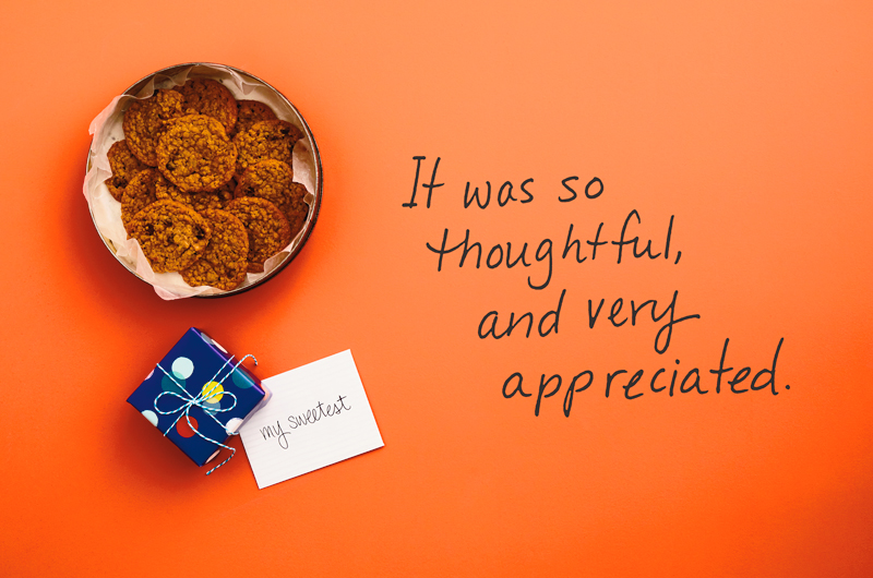 Meaningful gift with quote and that reads
