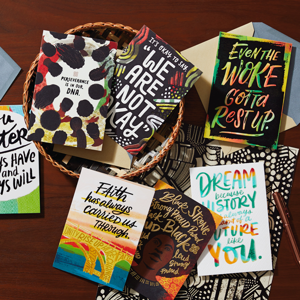 Uplifted & Empowered Cards on a table