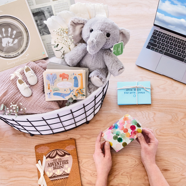 Virtual Baby Shower gift basket