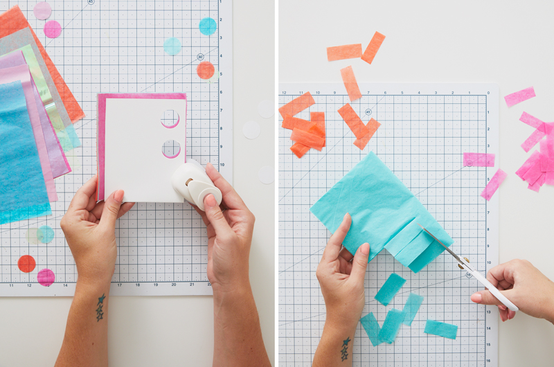 making tissue paper confetti