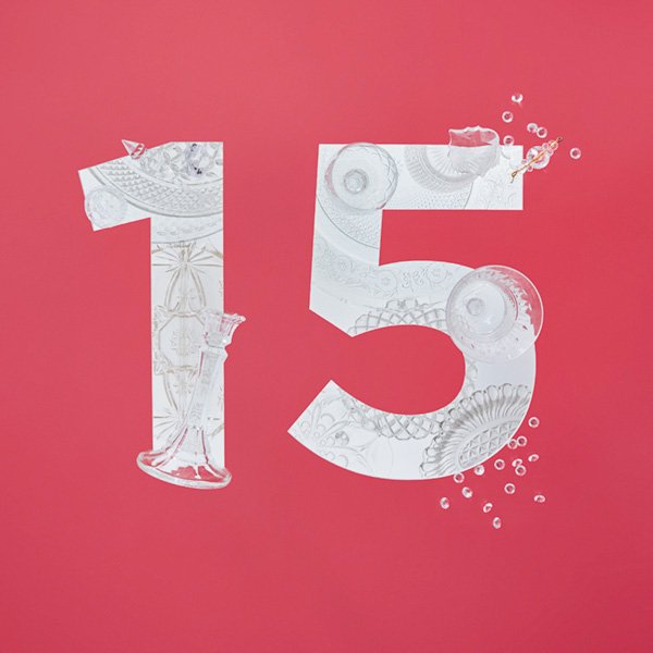 Number 15 with symbols for crystal [Anniversary Gifts by Year]