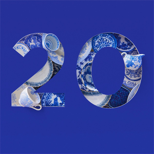 Number 20 with symbols for china [Anniversary Gifts by Year]