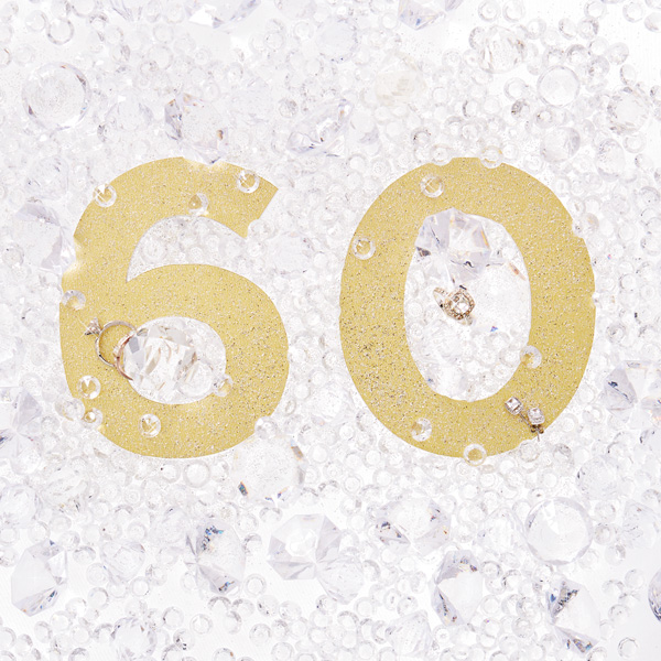 The number 60 with diamonds [Anniversary Gifts by Year]