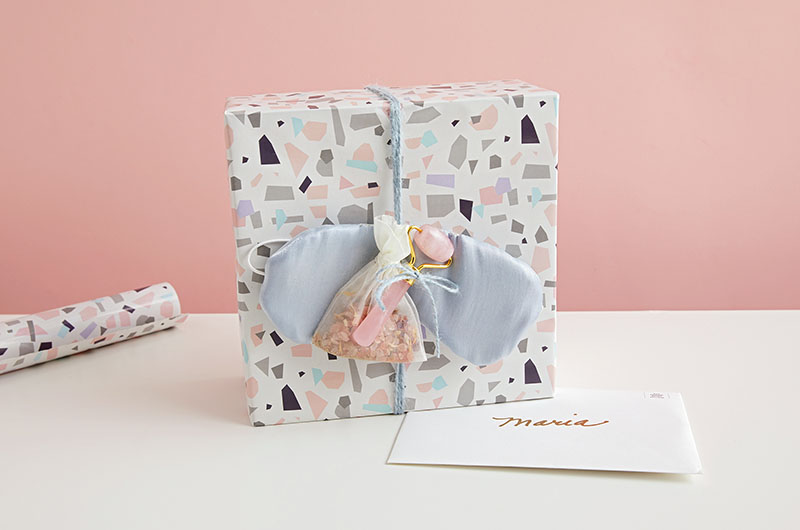 Personalized gift on table