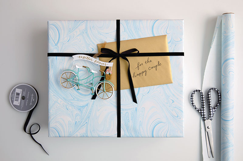 Personalized gift wrap with card