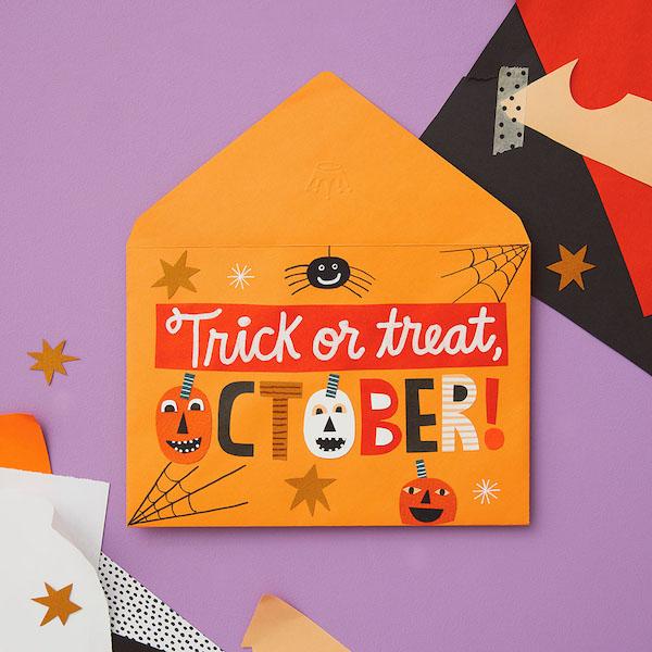 Orange card with