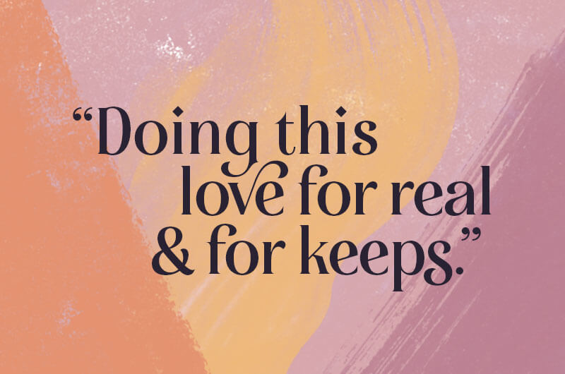 A sentiment that reads