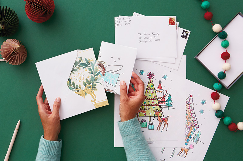 hands coloring Christmas coloring pages