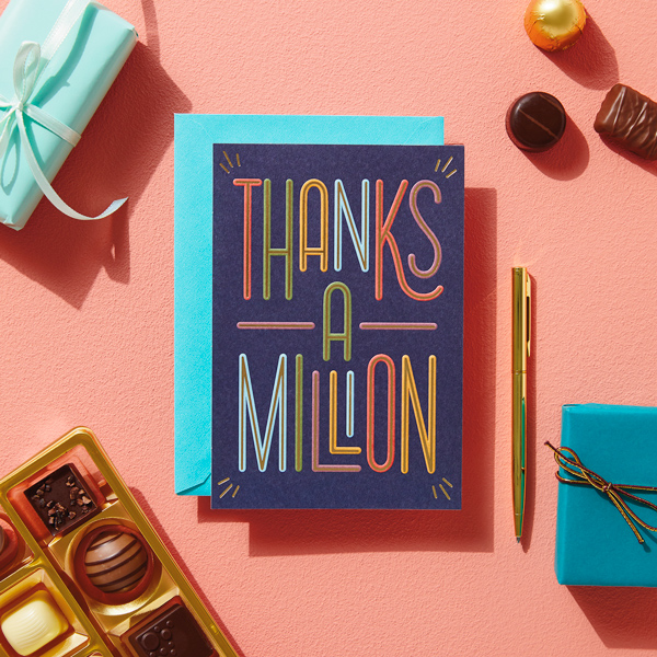 A greeting card that reads