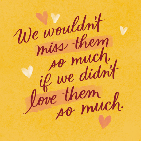 A lettered sentiment that reads, 