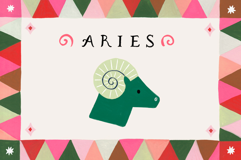 An illustration of a ram, the Aries zodiac sign.