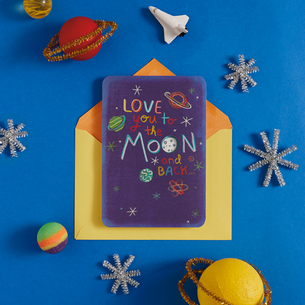 A kids card that reads,