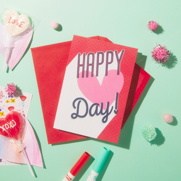 A Valentine's Day card that reads,